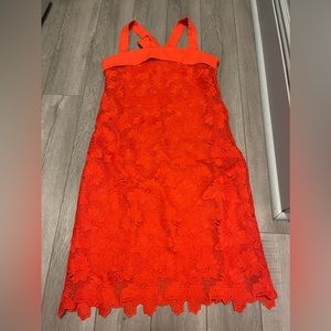 Floral Crochet Midi Dress